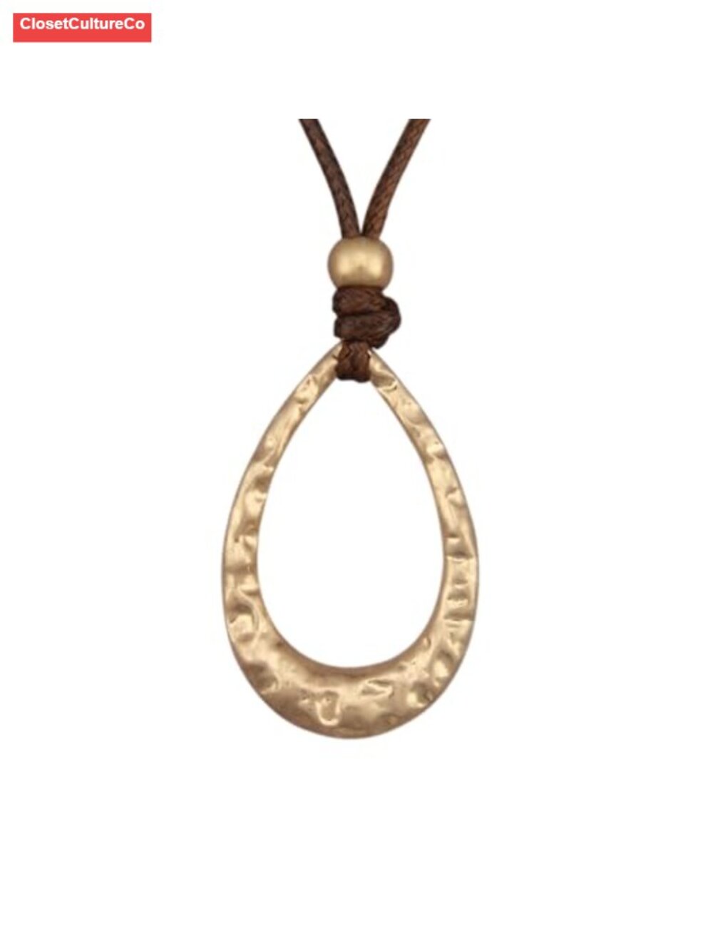 Boho Long Necklace Faux Leather Cord Adjustable Pendant Choker Women